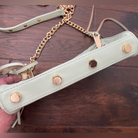 Rebecca Minkoff Women Mint Green Leather Crossbody Bag - Picture 5 of 6